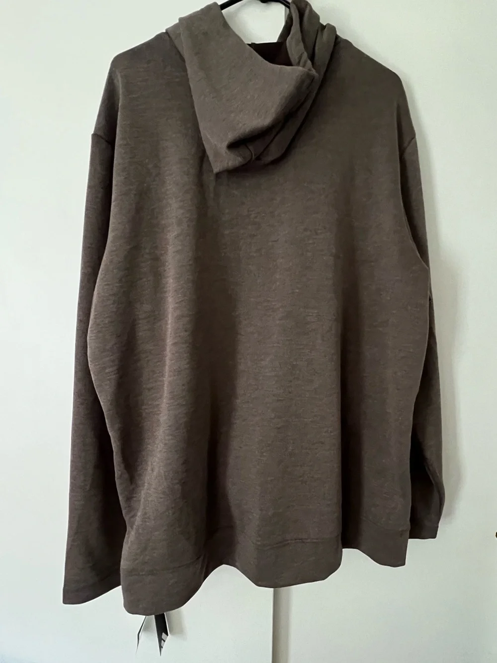 adidas Men's Brown Pullover Hoodie with Small Logo